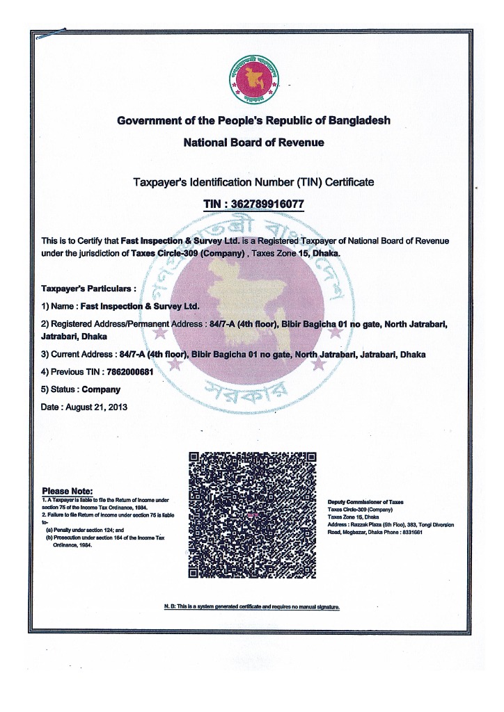 Taxpayer's Identification Number (TIN)